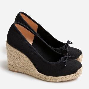 J.Crew Seville Espadrille Ballet Pump Black Size 8.5 NIB SOLD OUT